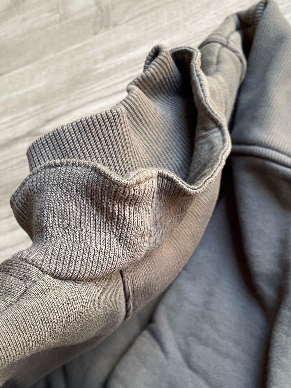 Joah Brown Retro Half Zip Pull Over Sweatshirt In Charcoal Gray Cotton SZ S/M - Picture 10 of 16